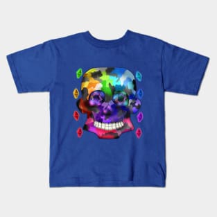 Rainbow Camouflage Skull Kids T-Shirt
